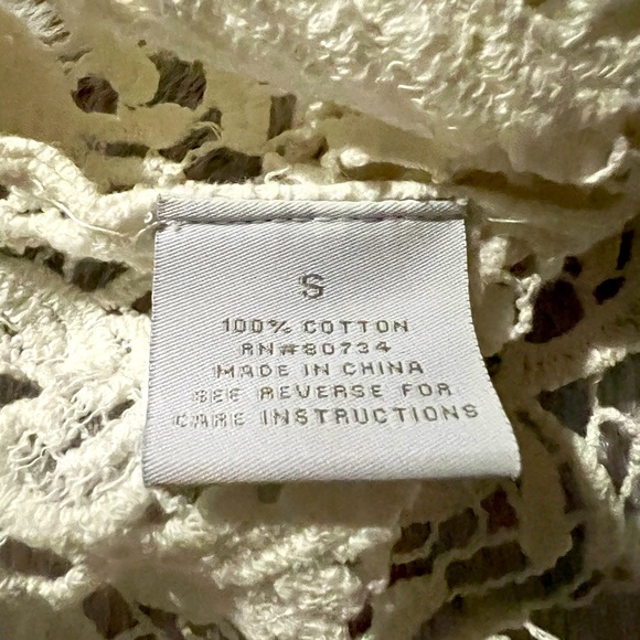 LOLA Crochet Crop Top 100% Cotton Size Small - Picture 8 of 8